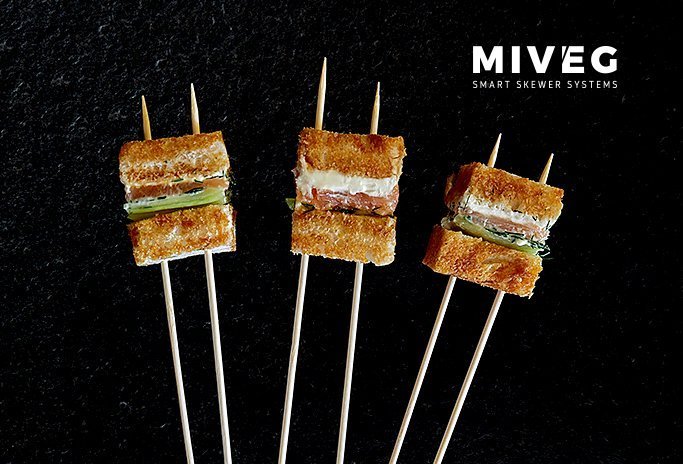 Miveg · Minispieße · Partyspieße · Cateringspieße · Mini Stick System · mini skewers · Stick System 81M