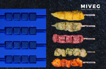 Multi Magazin · Stick System 480 · Satespiesse · Sate Spiesse · Hähnchen Innenfilet Spieße · Wellenspieße · Yakitori Spieße